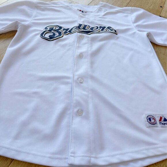 Youth Milwaukee Brewers Ryan Braun #8 Jersey Majestic Authentic Collection Med. - Picture 2 of 5